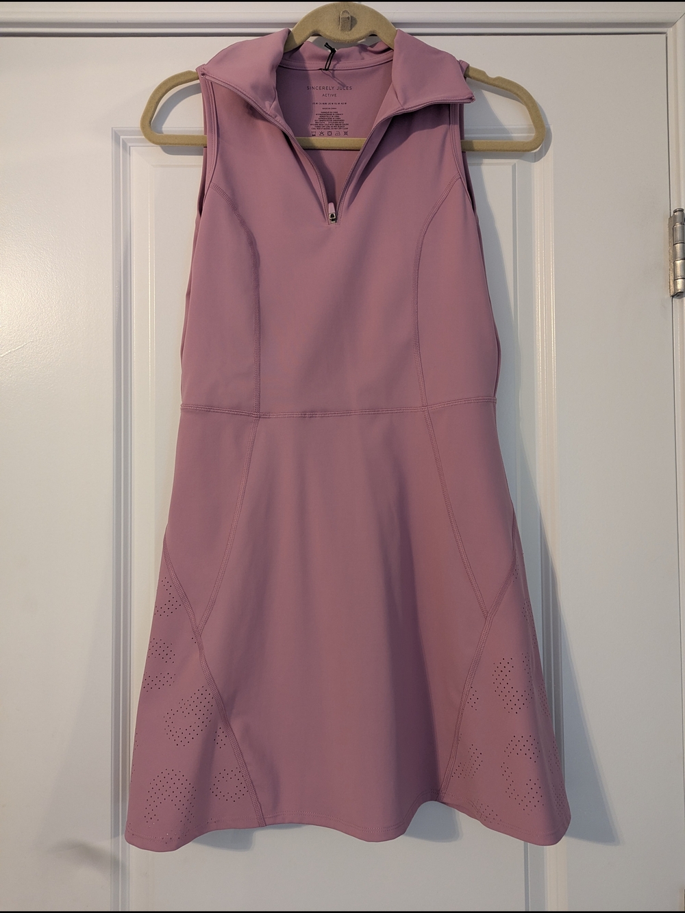 🌞 Sincerely Jules Mauve-Pink Sleeveless Zip-Collar Mini Dress